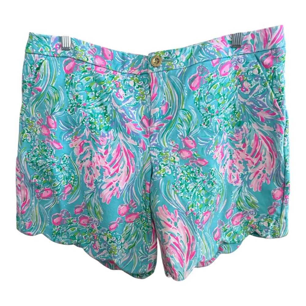 Lilly Pulitzer Pink and Green High Waist Shorts